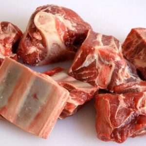 Diced goat meat